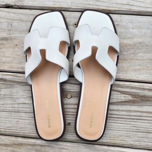 Madden Girl Women's Haileyy Sandals Bone Size 9.5